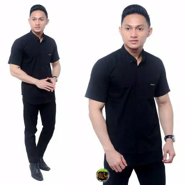 Kemeja Pria Polos Fashion Maikel Katun Strit LD100 PJ70 Allsize M L XL Kerja Formal