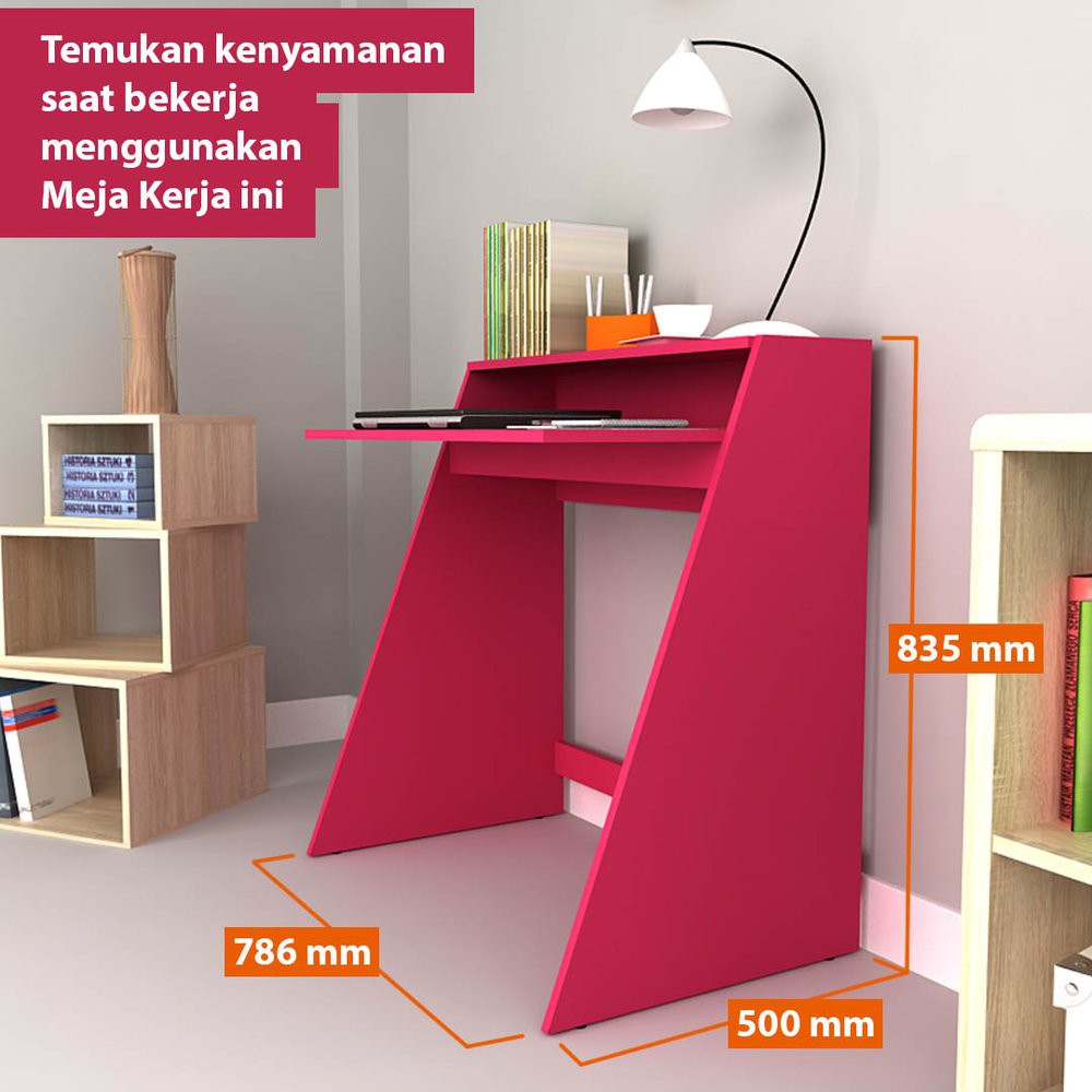 Pro Design Online Meja Kerja FUSCHIA uk. 786 x 500 x 835 STPDK Berkualitas