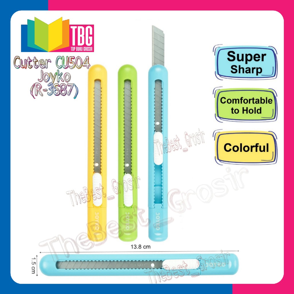 

1 PCS CUTTER CU-504 JOYKO/ ALAT PEMOTONG/ CUTTER KECIL/ PISAU CUTTER (R-3687)