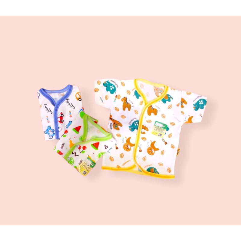 baju atasan pendek kancing depan bayi
