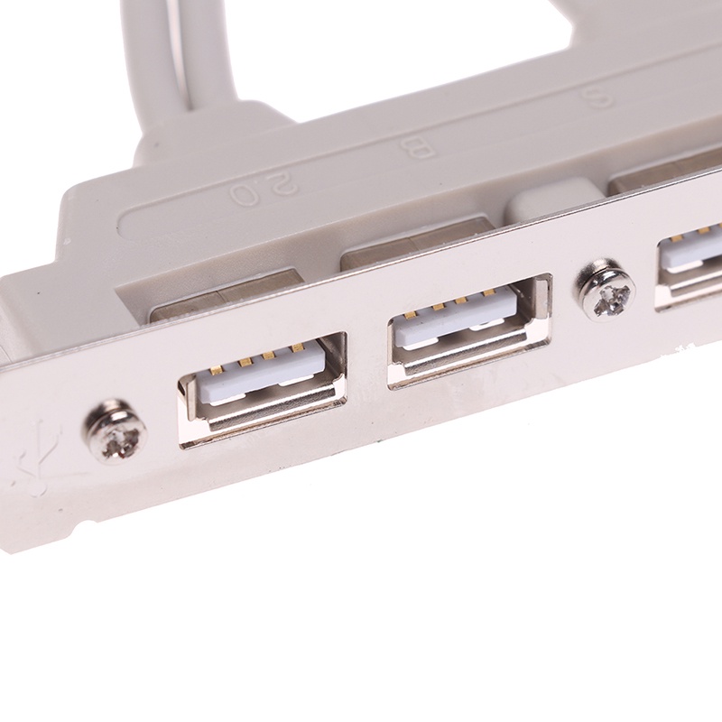 {LUCKID}4 Port USB 2.0 to 9 Pin MainBoard Header Bracket Extension Cable for PC Panel