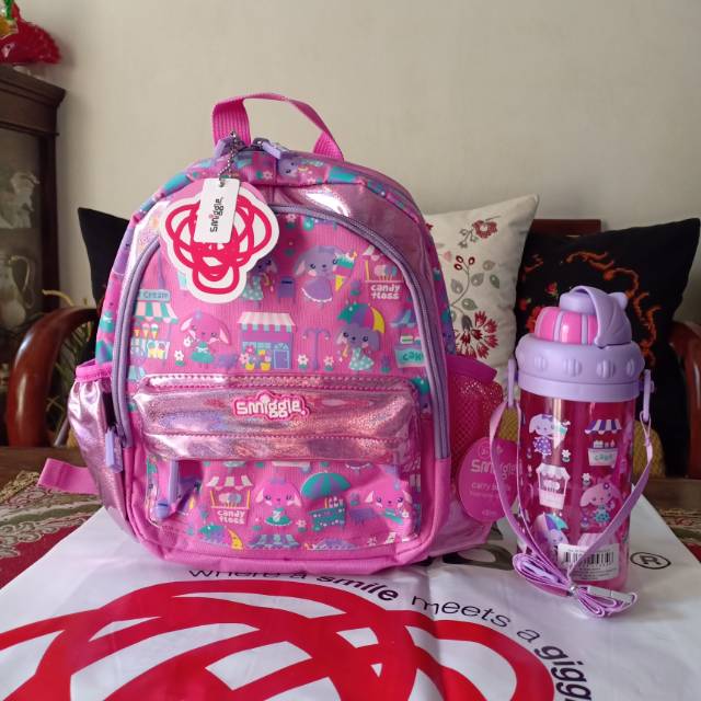 Smiggle Set backpack + bottle Wowsa Tiny Junior