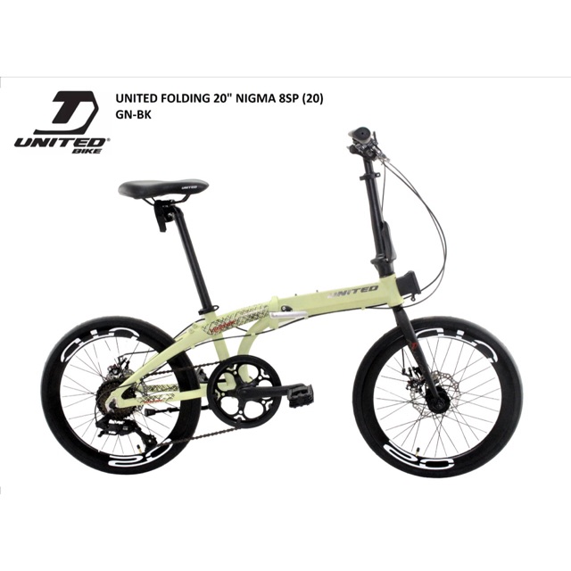 Sepeda lipat FOLDING BIKE UNITED NIGMA 8speed