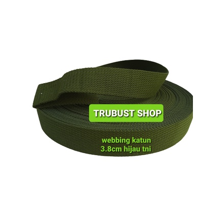 tali webbing katun webbing tas ukuran 3.8cm jual per roll