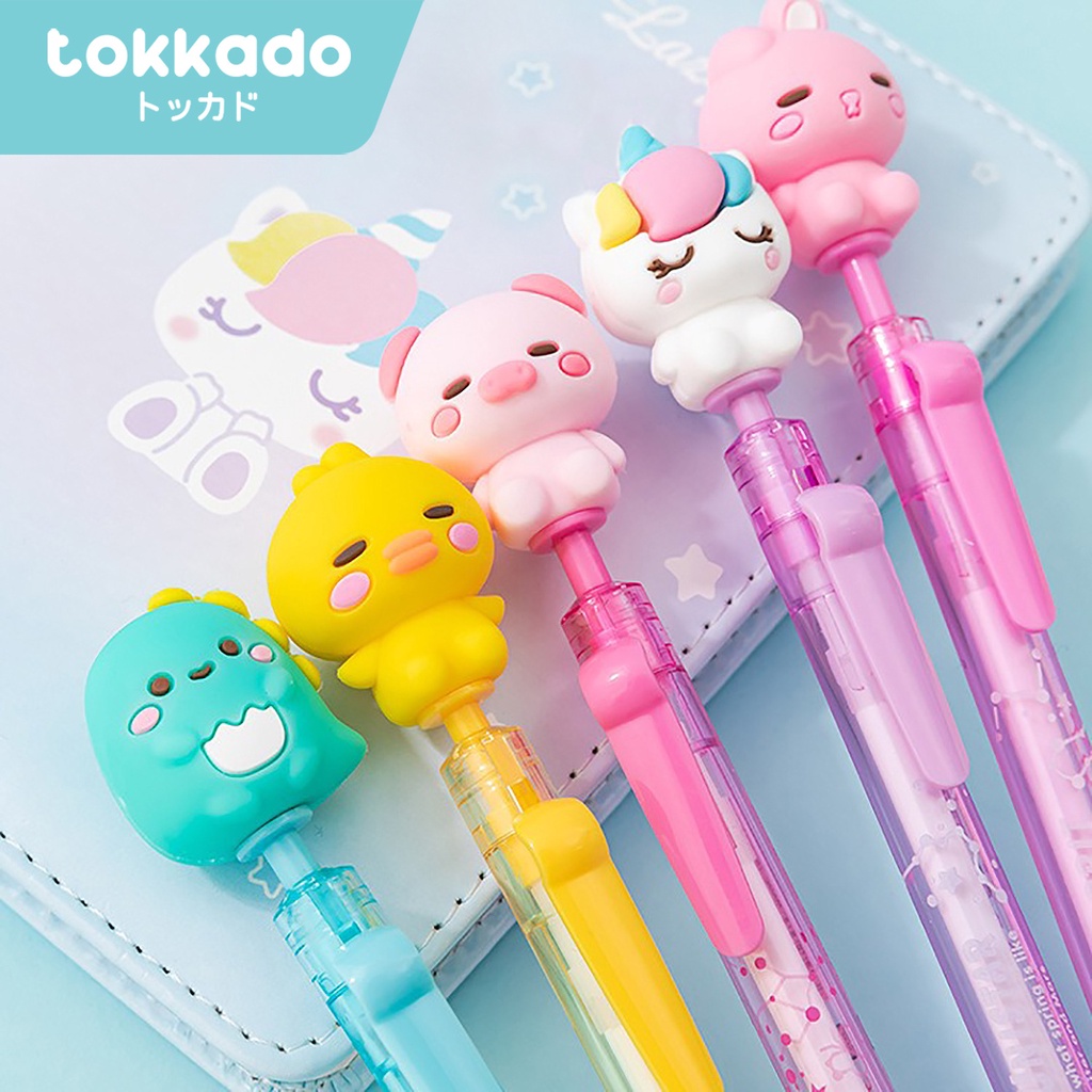 

TOKKADO Fuwa Pen Pulpen Alat Tulis Anak Sekolah Karakter Lucu Unik