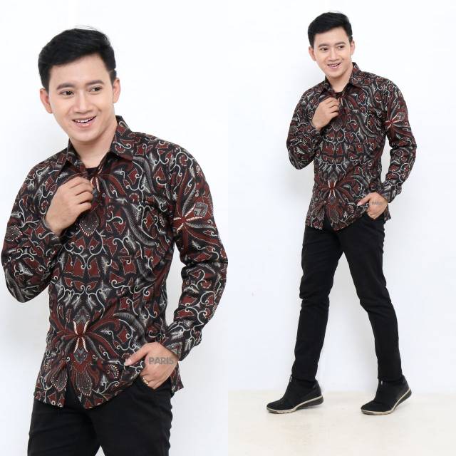 Kemeja Batik Lengan Panjang /Jumbo / Seragam Kantor / kondangan/ Baju Pria dewasa /  formal / Kasual