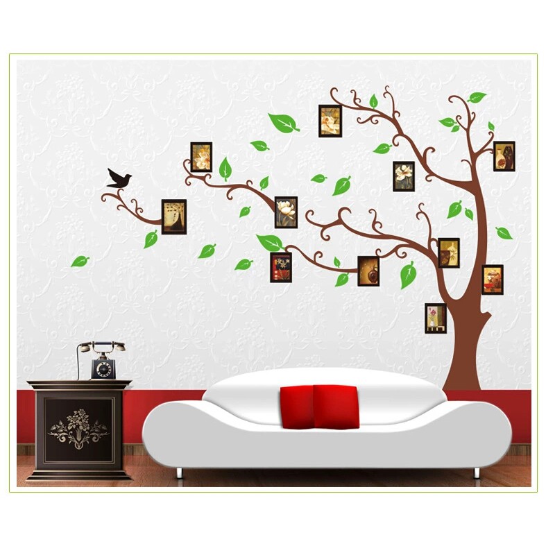 RELIZA WALL STICKER / STIKER DINDING POHON BINGKAI FOTO TREE FRAME Wallsticker AY803A