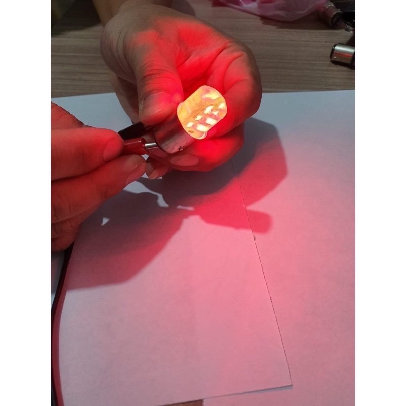 Bolam lampu motor belakang variasi (1pcs) jelly 2 kaki 18mata flash impor, bholam stoplamp motor kedip model jelly 18 mata led 2mode, lampu rem motor beat, mio, vixion, satria fu