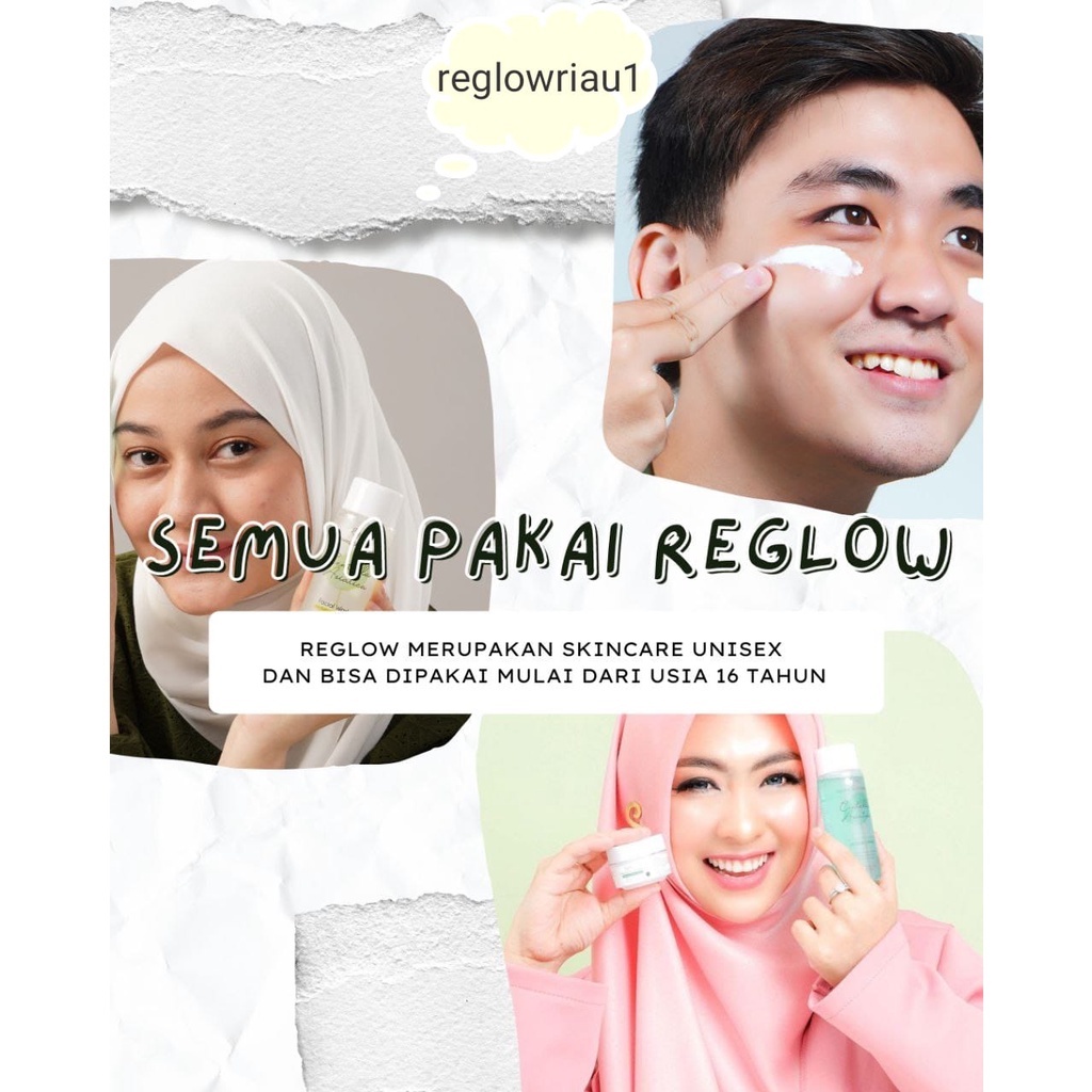 reglow skincare pria dan wanita official resmi dr shindy glowing paket free pouch skincare cream ton