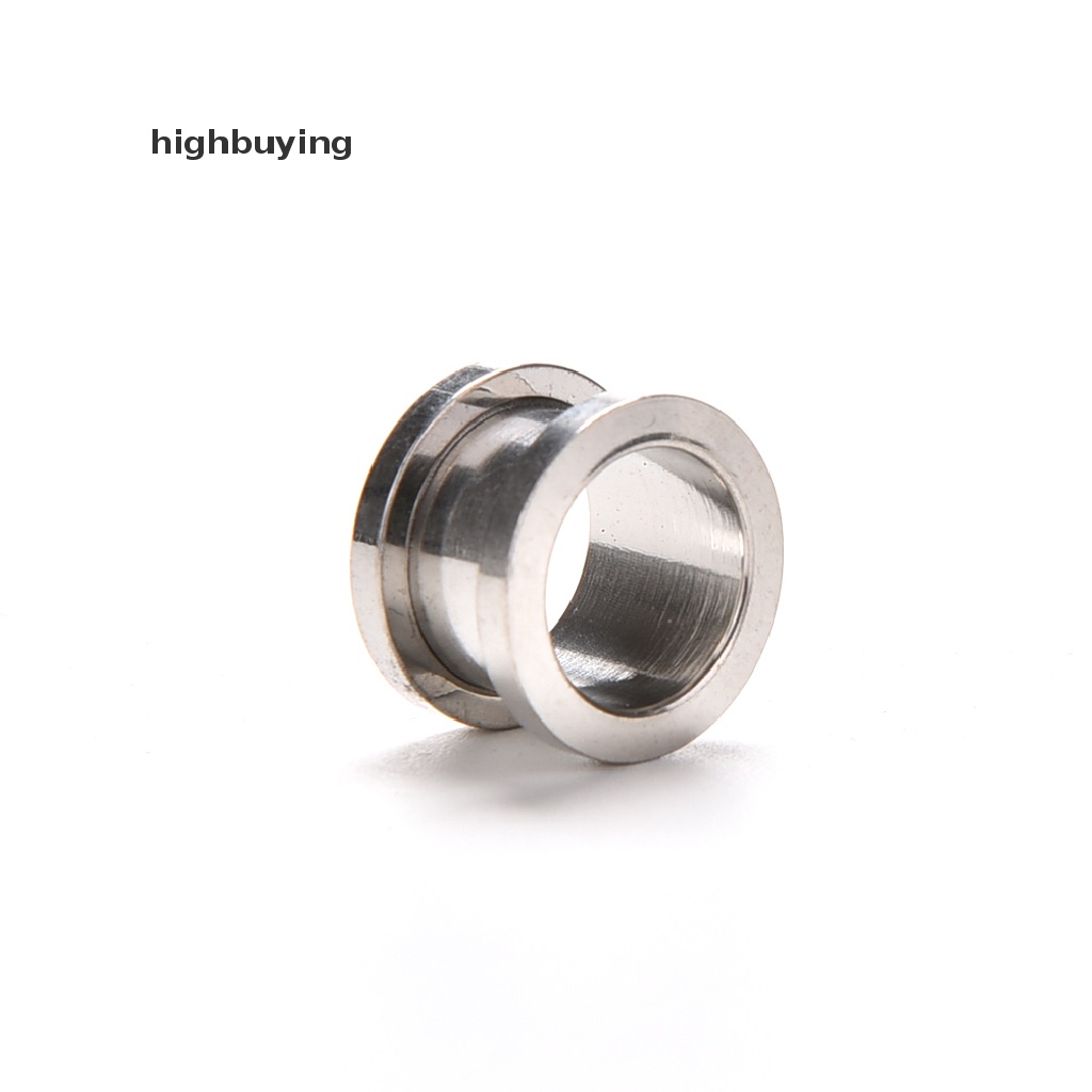 Hbid 1pc Ear Plug Pembesar Lubang Tindik Telinga Bahan Stainless Steel