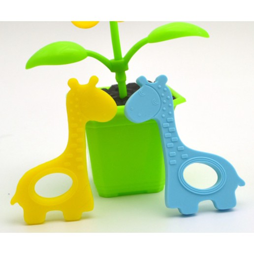 BSS Mainan Teether Silikon Food Grade Gigitan Anak Bayi Tupai Jerapah  BPA FREE