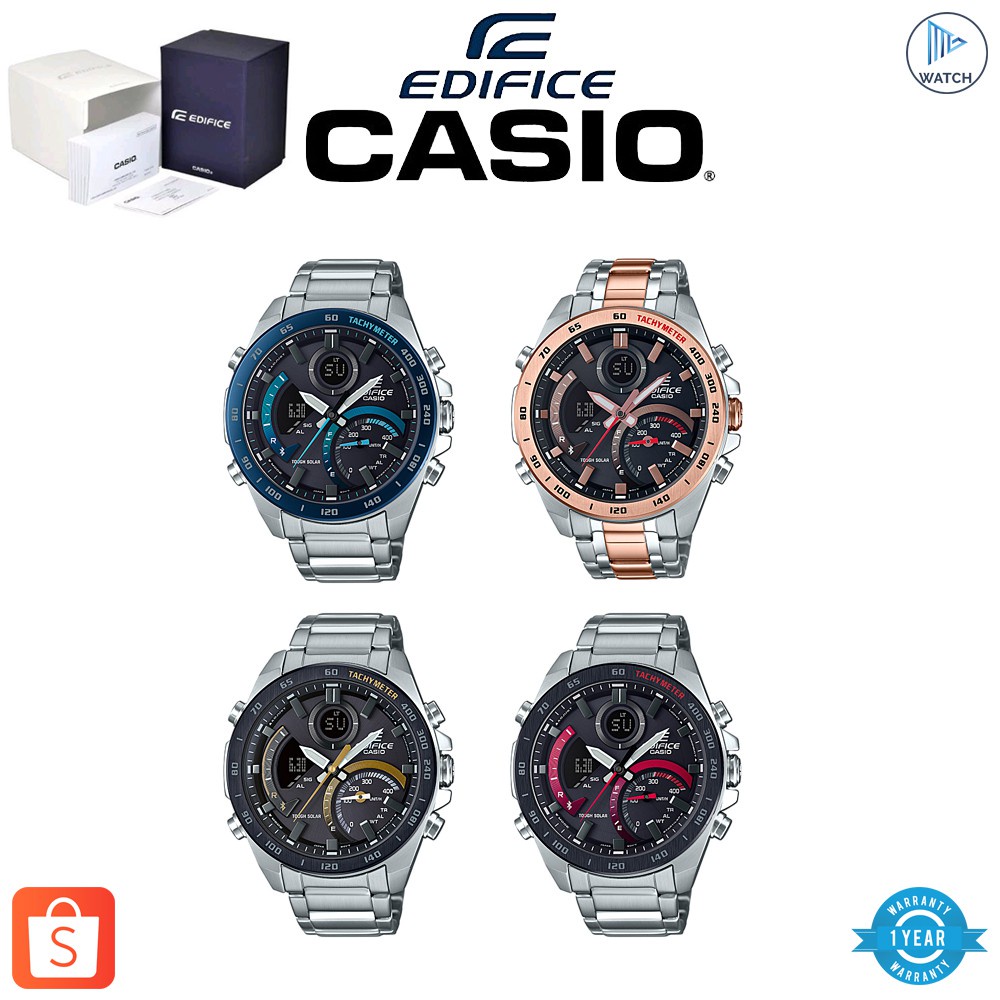 [GARANSI ] JAM TANGAN PRIA WANITA | RANTAI | KULIT | KARET | MURAH | PRIA cas10 EDIFICE ECB-900DB-1A