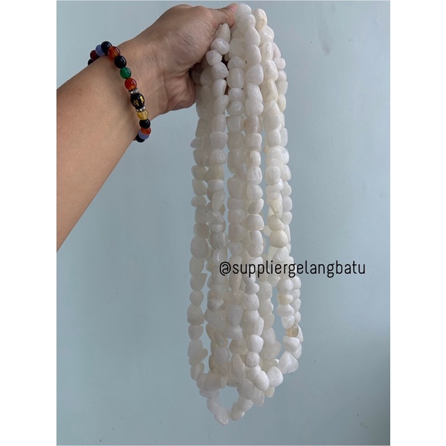 KERIKIL BESAR Batu white agate 2cm kalimantan pilihan putih agatis