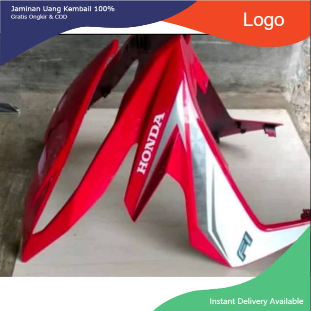 Tameng atau dasi depan beat Fi new all esp merah plus lis / Dasi Beat new digital merah (2016-2019)