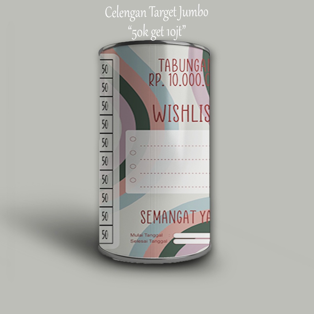 Celengan Target Murah 50k Target 10jt Celengan Target Tabungan Buka Tutup Celengan Target Permanen