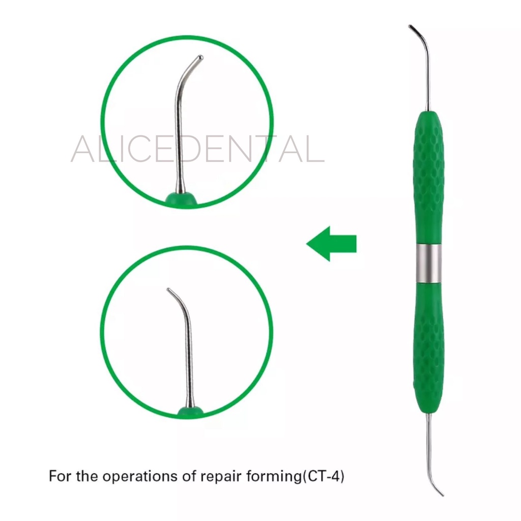 HIGH QUALITY Composite filling instrument CT titanium anti lengket non sticky dental restorative resin komposit carving instrumen tambal gigi condensa fissura applica misura eccesso modella