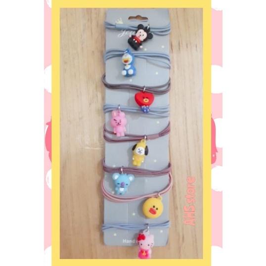 IKAT RAMBUT KARAKTER IKAT RAMBUT BTS BT21 IKAT RAMBUT KARAKTER KARTUN LUCU
