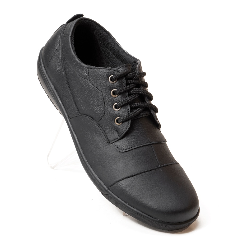 Sepatu Pria Casual Sneakers Tali Kulit Sapi Asli Handmade Berkualitas M201