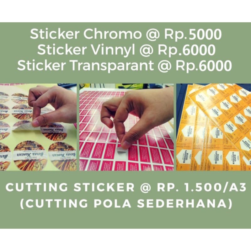 

print + cutting sticker chromo / sticker vinnyl / sticker transparant