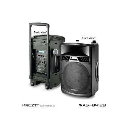 PROMO.. Speaker Portable Wireless Meeting Krezt Was 8412b   12 Inch