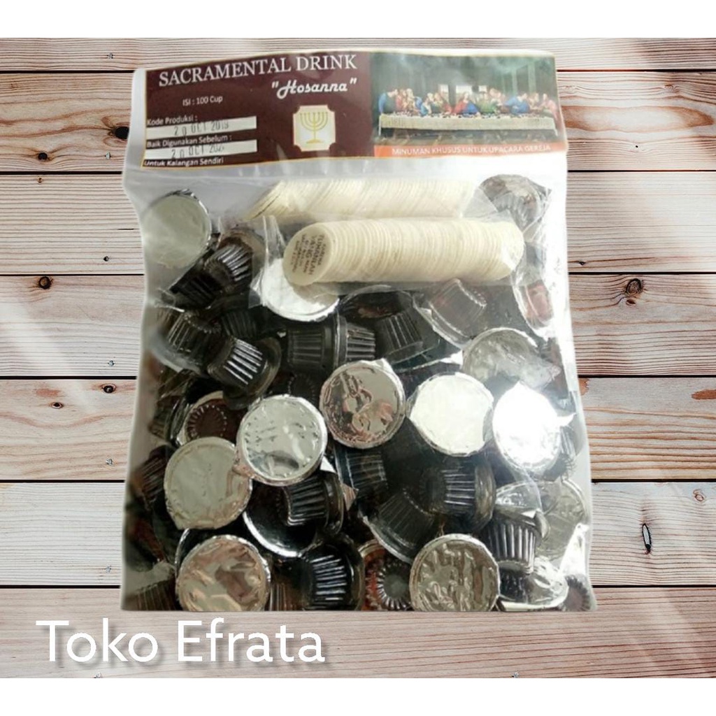 

PERJAMUAN KUDUS + HOSTI AYAT isi 100pcs HOSANNA (NON ALKOHOL)