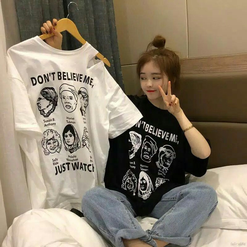 Oversize Jumbo Believe Me | T-shirt Wanita