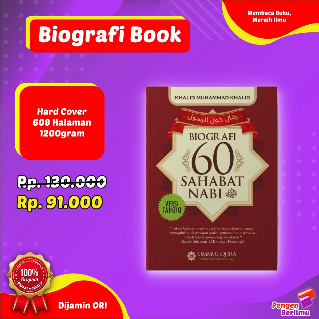 Jual Buku Biografi 60 Sahabat Nabi Buku Sirah Nabawiyah Inspirasi