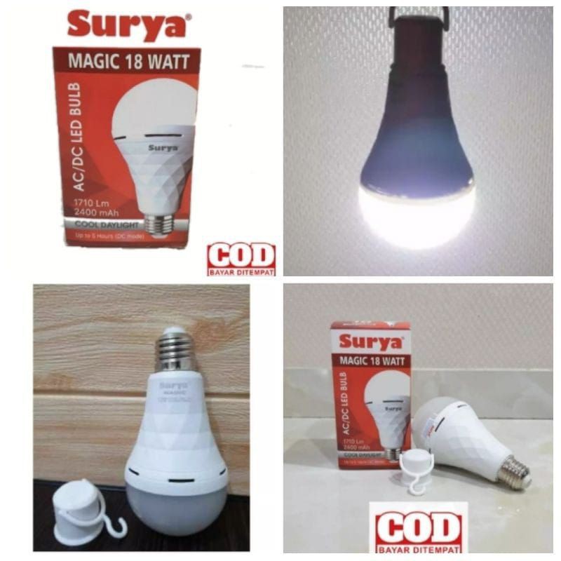 Lampu Emergency SURYA MAGIC 9 Watt 12 Watt 18 Watt