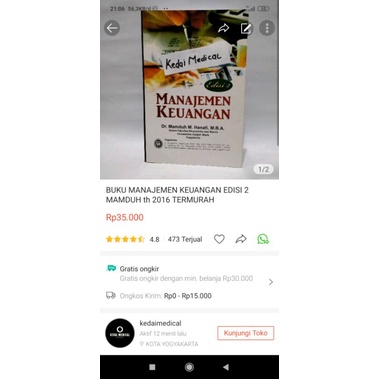 BUKU MANAJEMEN KEUANGAN EDISI 2 MAMDUH HANAFI TERMURAH