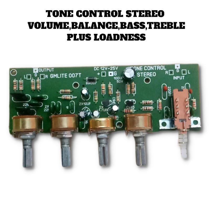 TONE CONTROL STEREO VOLUME BALANCE BASS TREBLE PLUS LOADNESS DC NON CT