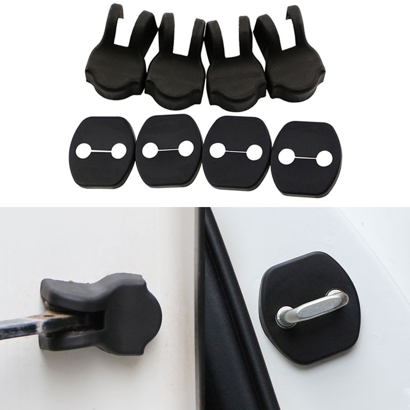 4pcs/set Penutup Kunci Pintu Mobil Stopper Cover Trim Untuk Nissan X-trail T31 T32 Qashqai J10 J11 Murano Sunny Tiida Licina Teana Parts