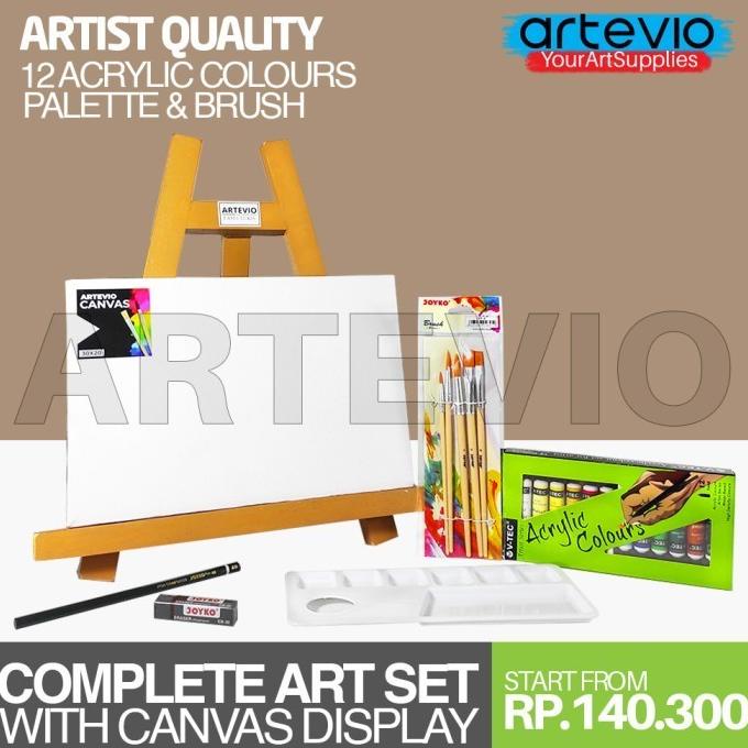 

Paket Lukis Lengkap / Kanvas Lukis Cat Acrylic Palet Dan Kuas Lukis