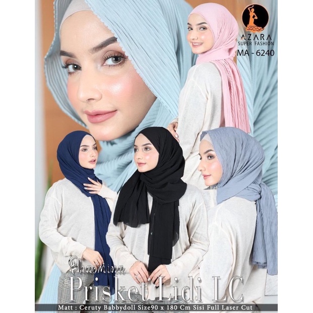 HIJAB JILBAB PASHMINA PLISKET LIDI LC