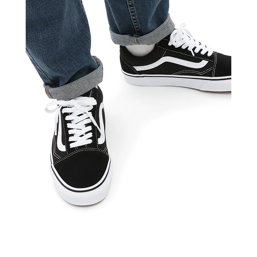 Sepatu Vans Oldskool Premium / Sneakers Pria Kasual Murah Sepatu Vans Putih  Hitam Classic Terbaru // termurah