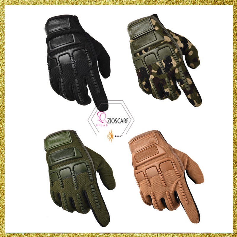 SARUNG TANGAN MOTOR PRIA TACTICAL DEWASA GLOVES FULL FINGER GLOVE SEPEDA BIKER SPORT GYM FLF