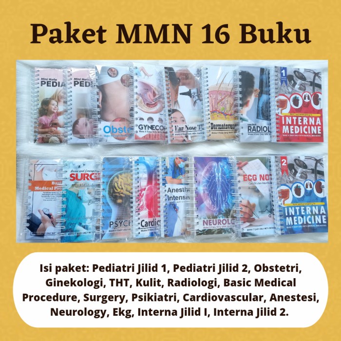 Buku Kedokteran Medical Mini Notes - Paket Lengkap 16 Buku