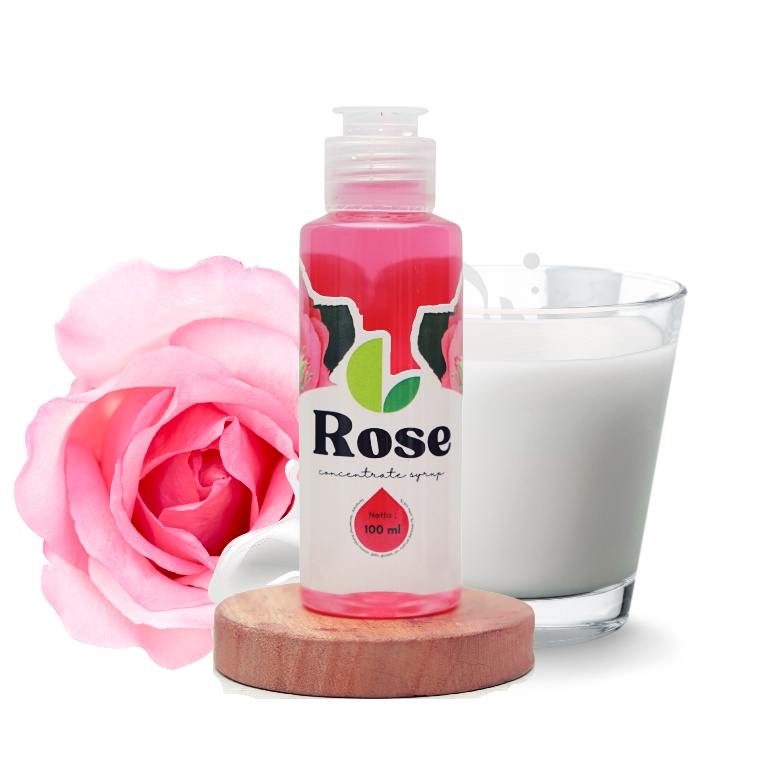 

(MILKY ROSE) Concentrate Syrup by Femmelio - 120 ml - Dengan Sari Buah Asli - Sirup Premium - Sirup Cafe