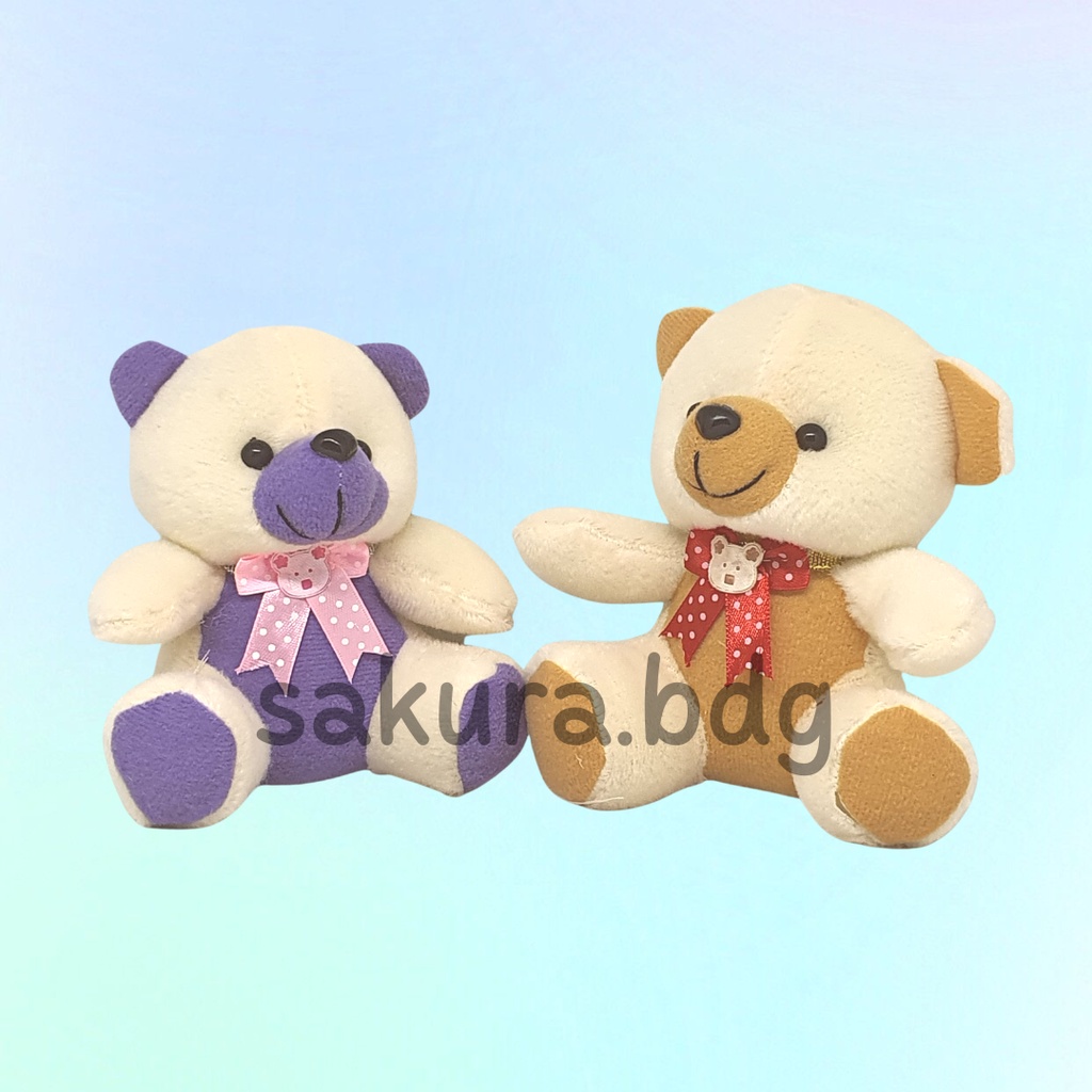 BB7 - Boneka kecil beruang 12 cm imut valentine wisuda kado suvenir hantaran seserahan lamaran hiasa