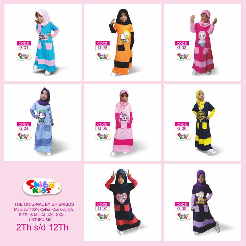  Gamis Kaos Anak Karakter  Muslim Shibakids Shopee Indonesia