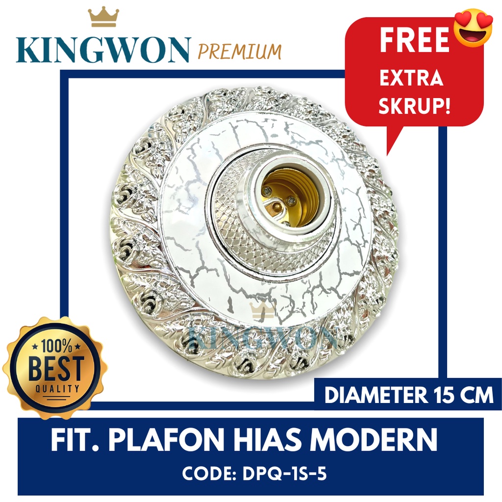 FITTING LAMPU PLAFON HIAS MODERN DPQ-1S-5 KINGWON