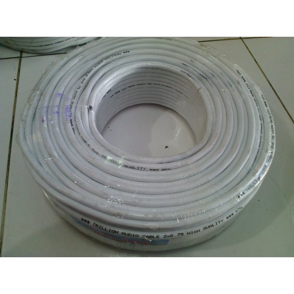 Kabel NYYHY 2x0,75 TRILLION 100 Yard Full / Kabel Audio Listrik Serabut 2X0.75 100y