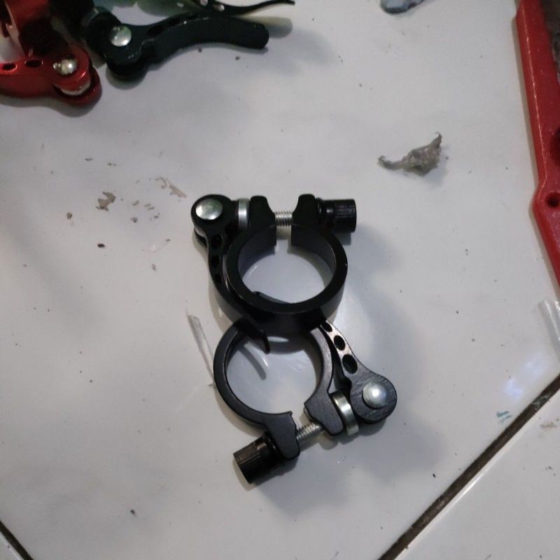 Seat Clamp Klem Tiang Sadel QR Quick Release Alloy Sepeda. 34.9 mm.