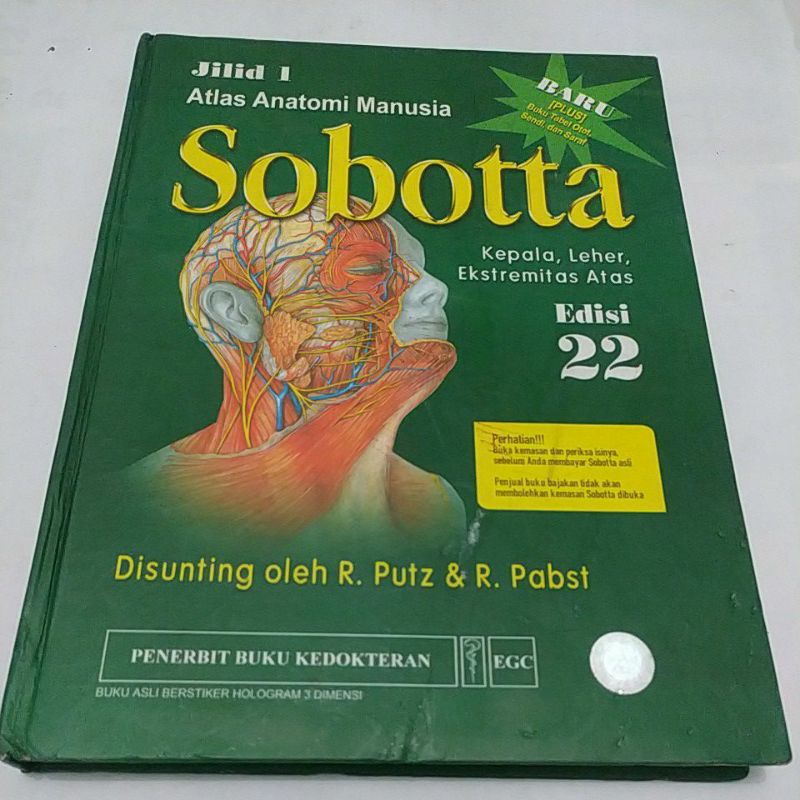 ORIGINAL SOBOTTA ATLAS MANUSIA KEPALA LEHER EKSTREMITAS ATAS EDISI 22