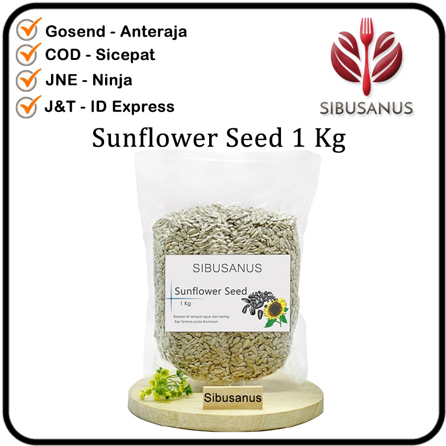 

Sunflower Seeds 1 kg - Biji Bunga Matahari Kupas 1000 Gram - Biji Kuaci 1kg