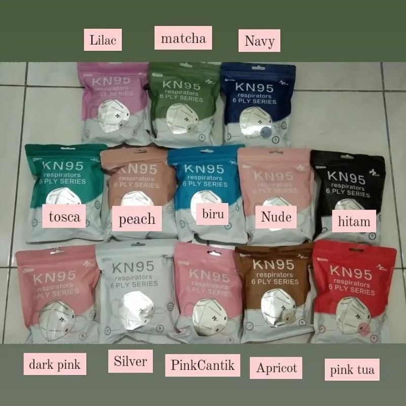 Masker KN95 Kea Isi 10pcs 6 Ply Warna Warni
