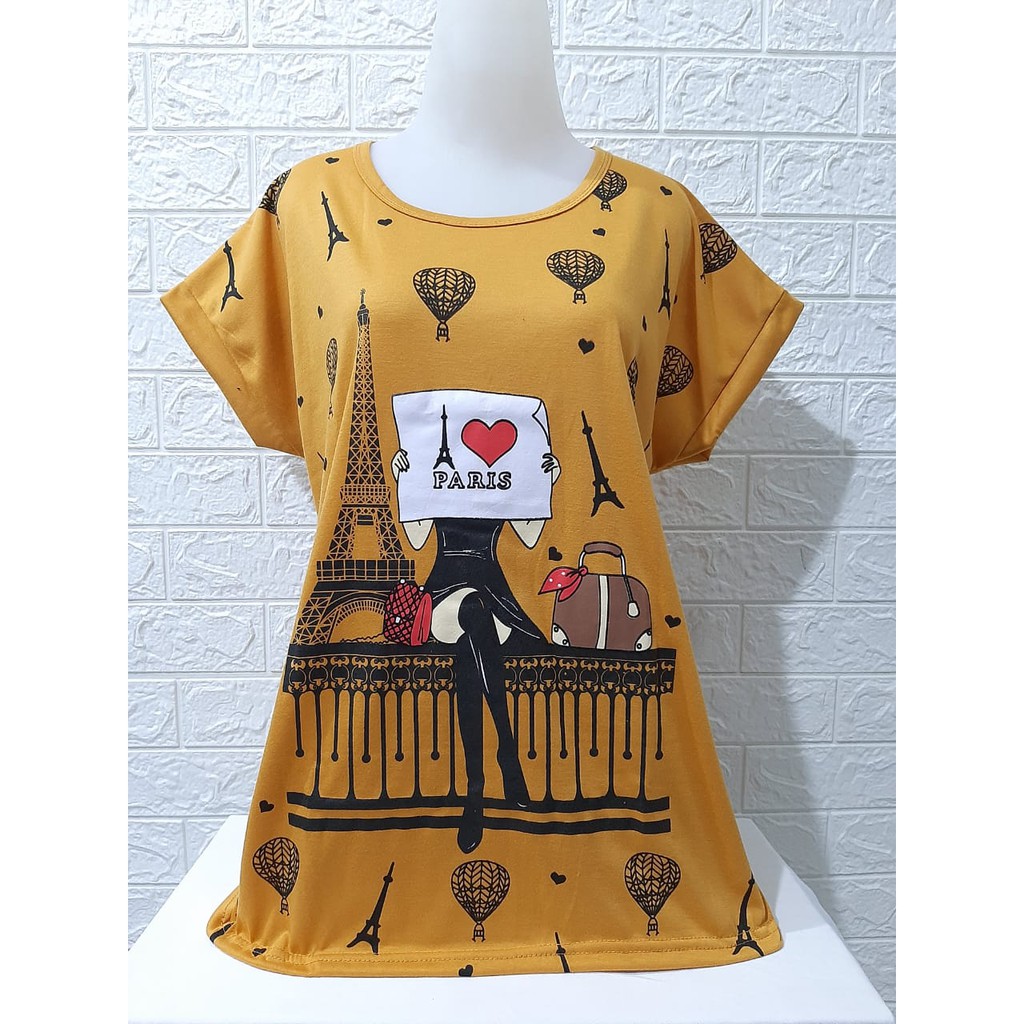 Kaos Kimono Jumbo Motif ILuvParis - CTShop