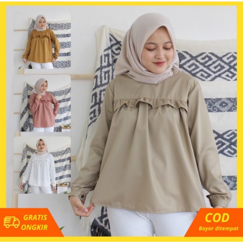 (COD)BLOUSE WANITA - Yesika - BAHAN PREMIUM