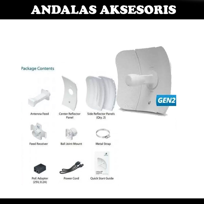 ACCES POINT OUTDOOR WIRELESS Ubiquiti Litebeam AC GEN2 LBE-5AC 23dBi NETWORKS UBNT