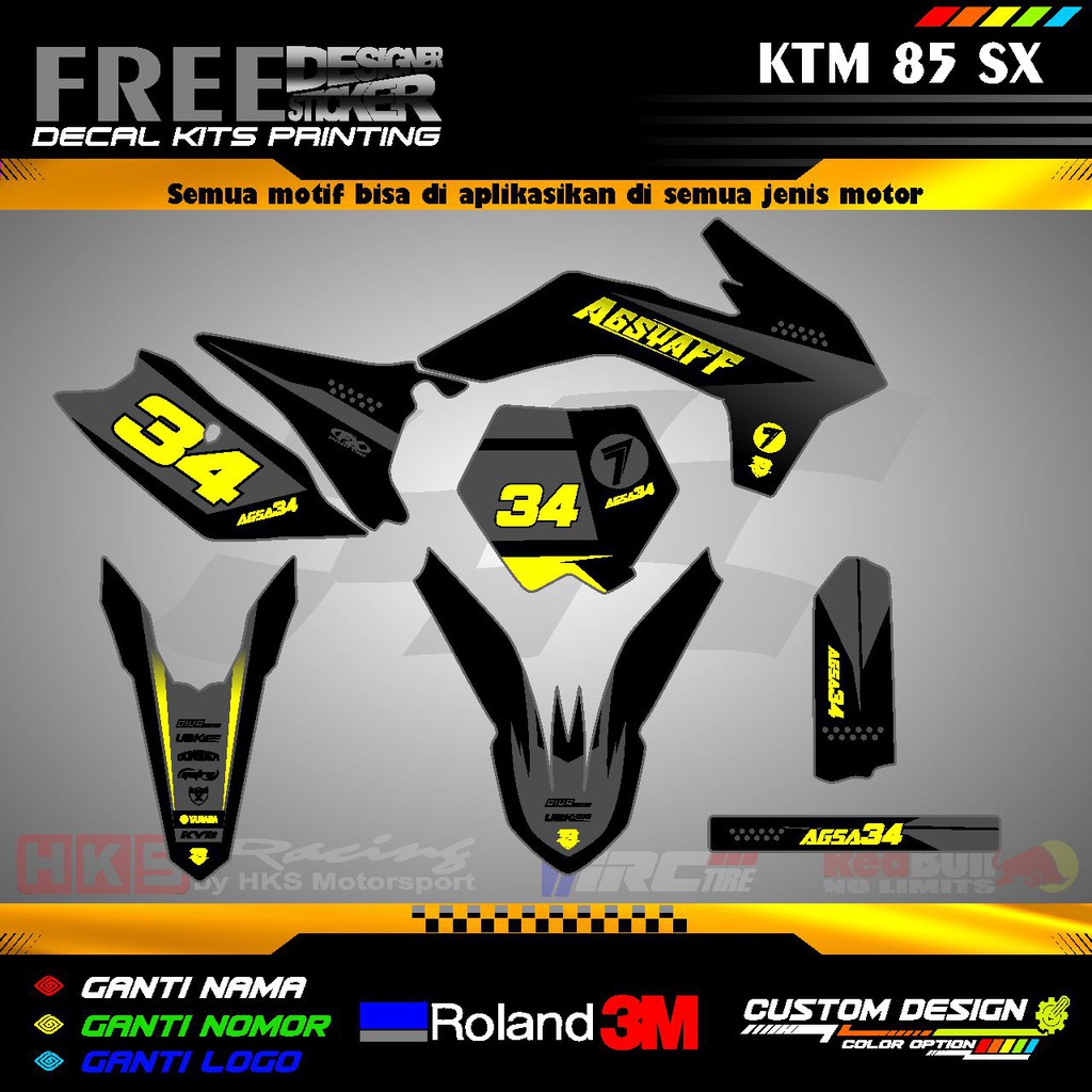 Decal Stiker Motor KTM 85 SX WS18
