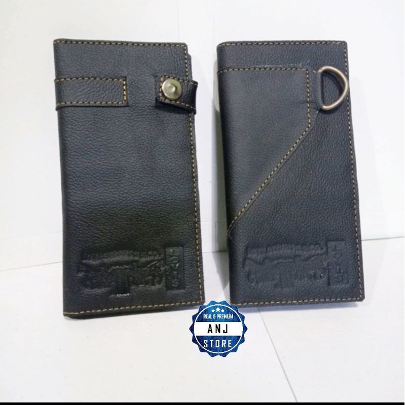 Dompet panjang kulit asli dompet lipat kulit sapi asli dompet kartu dompet panjang vintage leather 1